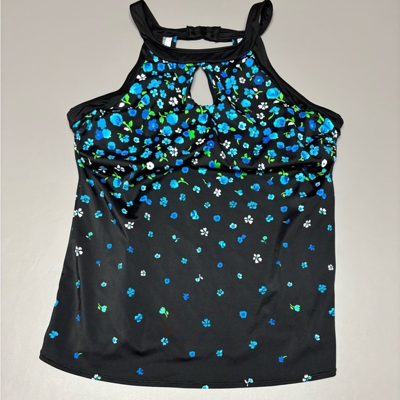 Longitude Tankini swim top black size 16 - Picture 1 of 6